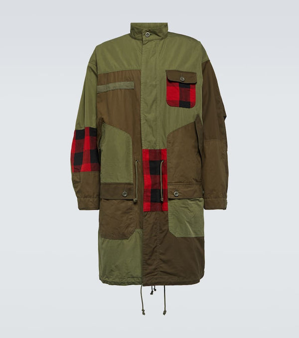 Comme des Garçons Homme Paneled cotton-blend parka