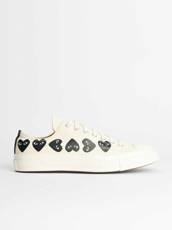 Comme des Garçons Play x Converse Chuck 70 Low Multi Hearts White Sneakers