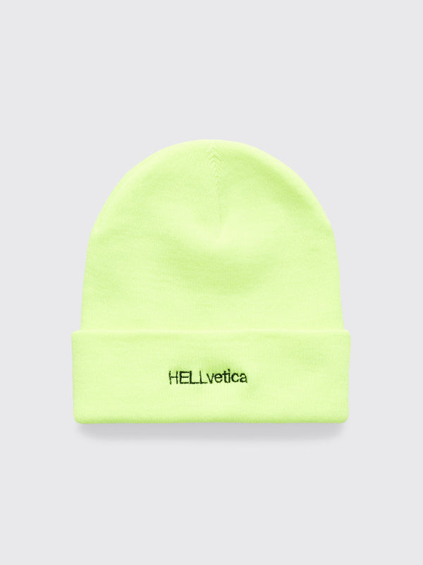 Connie Costas HELLvetica Beanie Safety Green