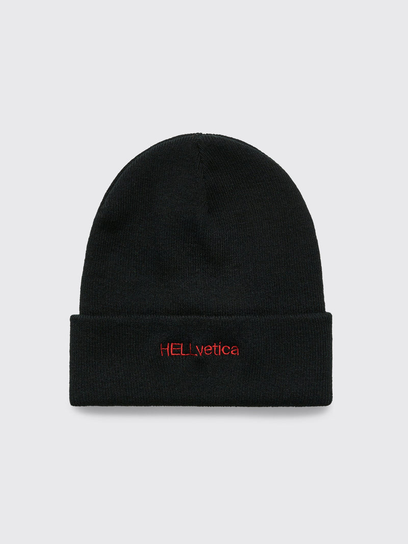 Connie Costas HELLvetica Beanie Black