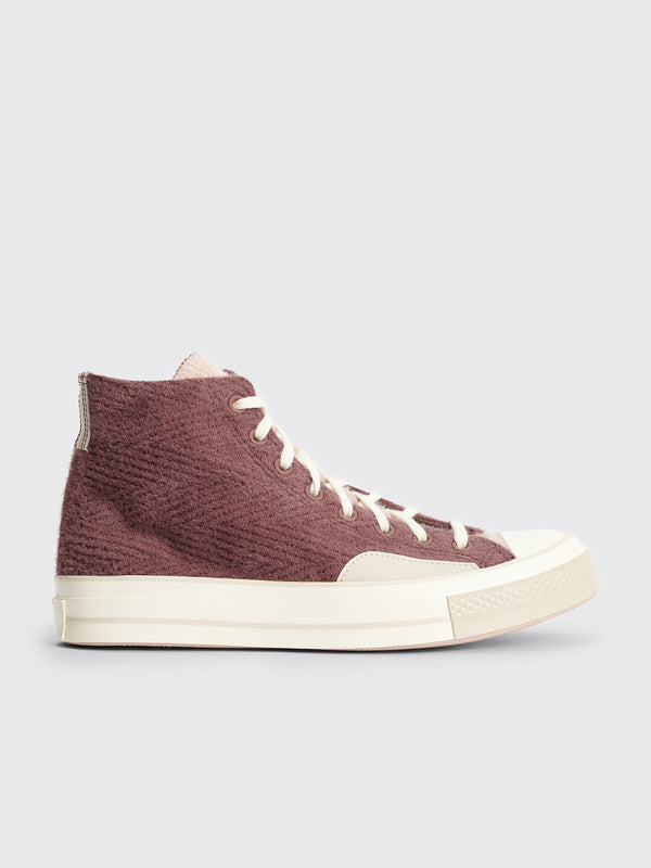 Converse Chuck 70 Hi Cozy Utility Dark Wine Sneakers