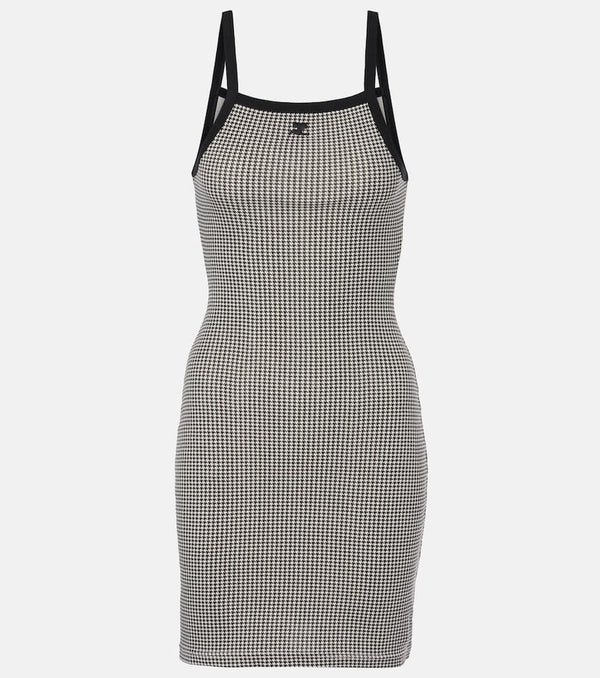 Courrèges Houndstooth cotton minidress