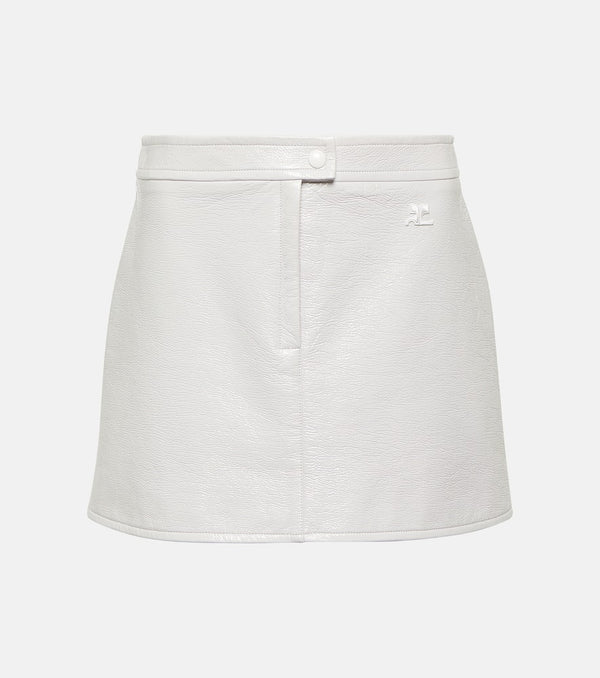 Courrèges Iconic logo vinyl miniskirt