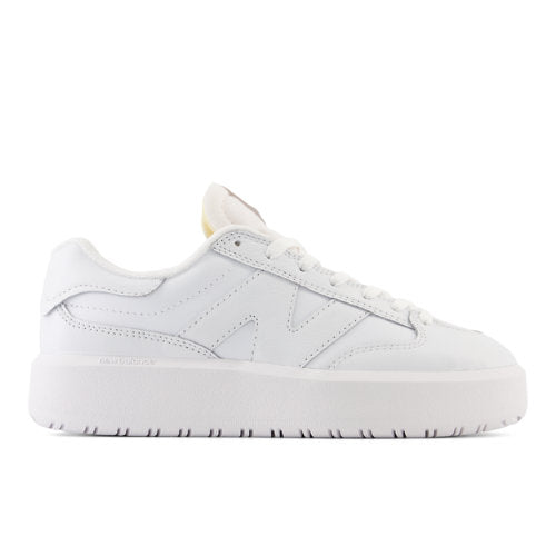 New Balance Unisex CT302 in White Leather, 