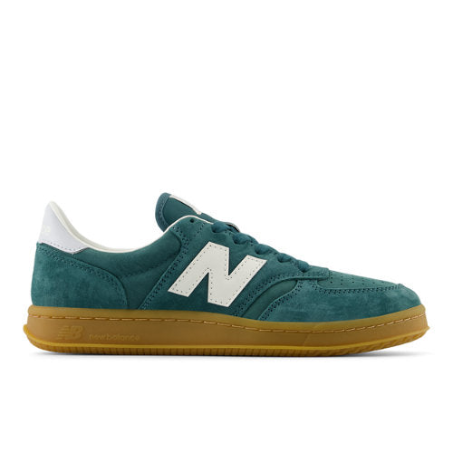New Balance T500 in Green Blue White Beige Leather
