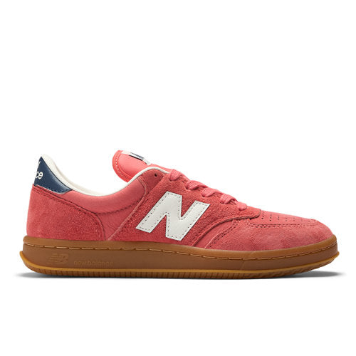 New Balance T500 in Red Blue White Beige Leather