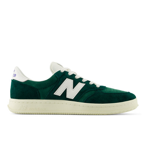 New Balance Men's T500 in Green/Beige/White Leather, 