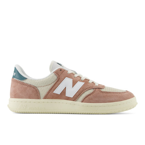 New Balance T500 in Brown Beige Green White Suede Mesh
