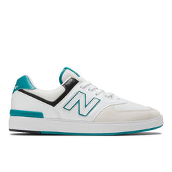 New Balance CT574 in White Green Suede Mesh