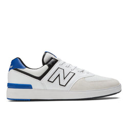 New Balance Men's CT574 in White/Blue Suede/Mesh, 