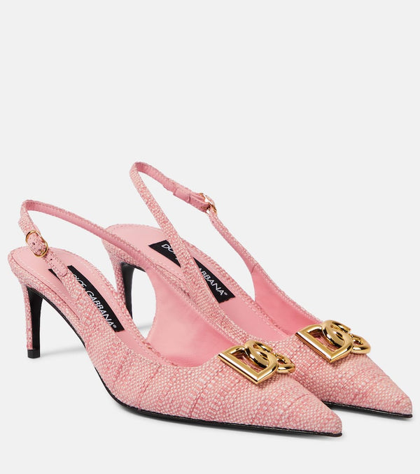 Dolce & Gabbana 65 logo slingback pumps