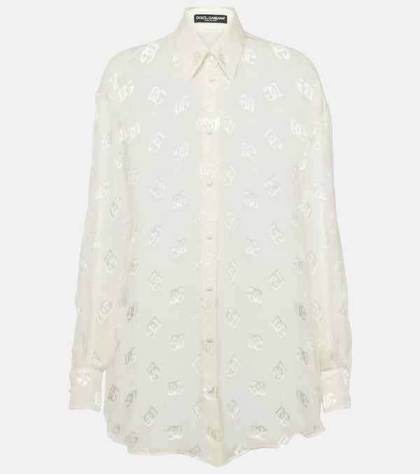 Dolce & Gabbana Burnout sheer silk shirt