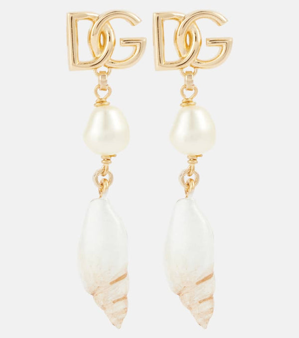 Dolce & Gabbana Capri DG embellished drop earrings