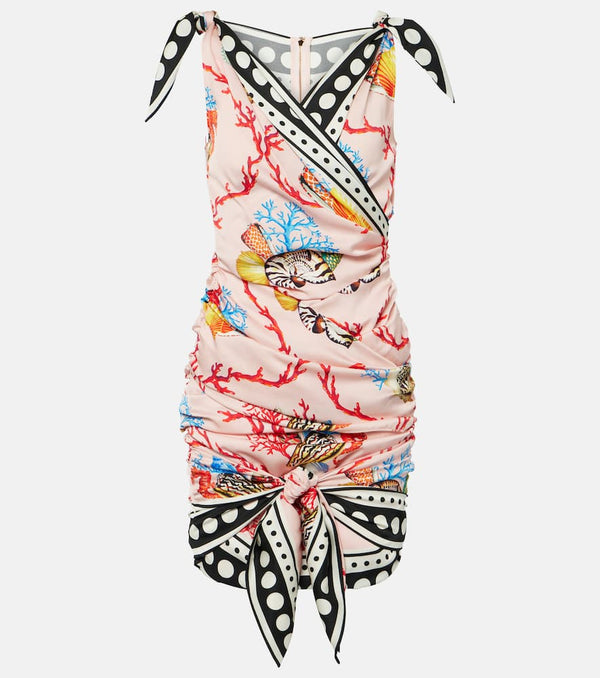 Dolce & Gabbana Capri printed silk-blend minidress