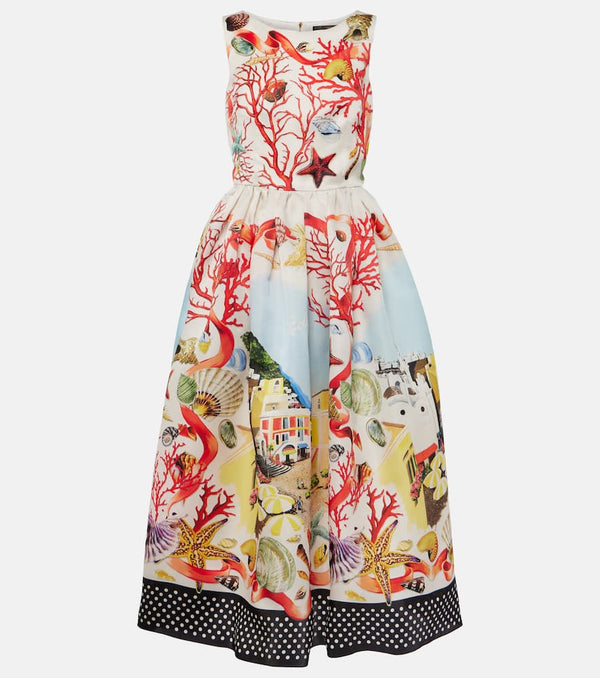 Dolce & Gabbana Capri printed silk midi dress