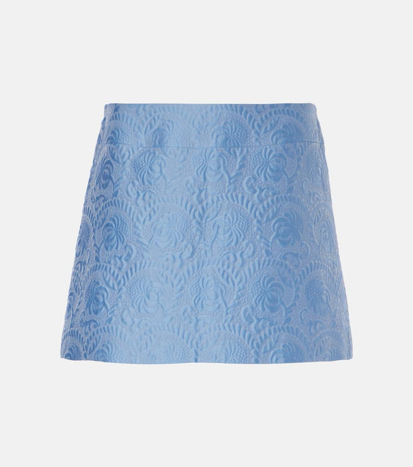 Dolce & Gabbana Cotton and silk-blend jacquard miniskirt