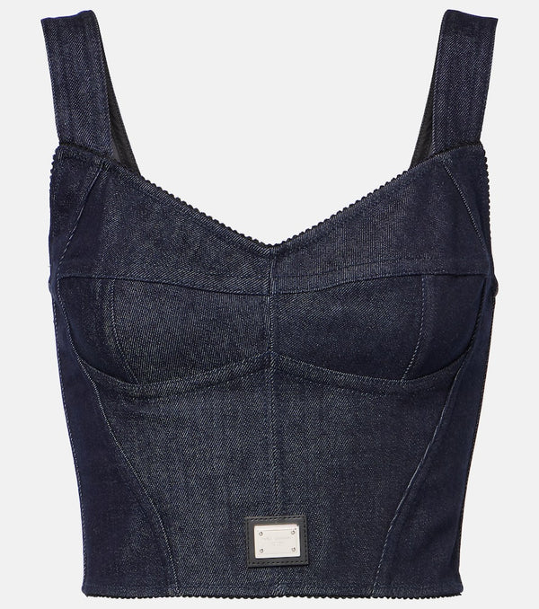 Dolce & Gabbana Denim bustier top