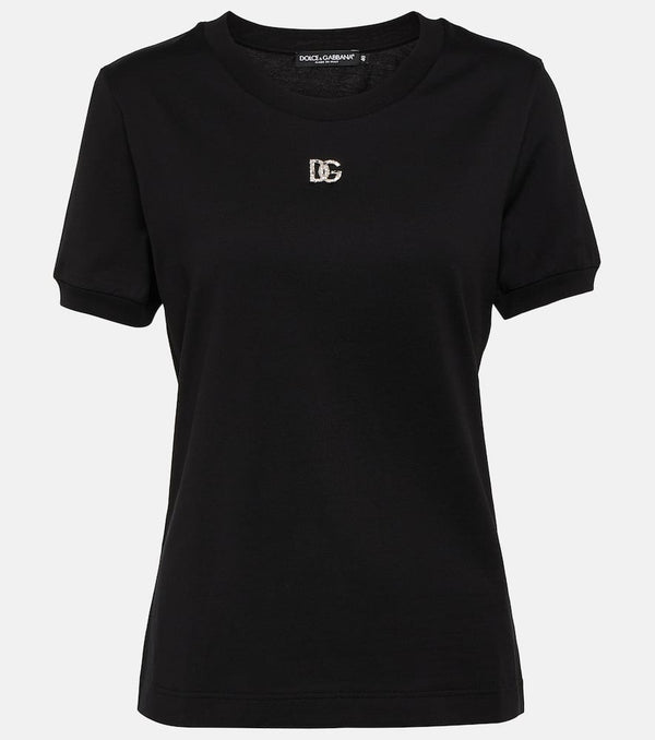 Dolce & Gabbana Embellished cotton jersey T-shirt