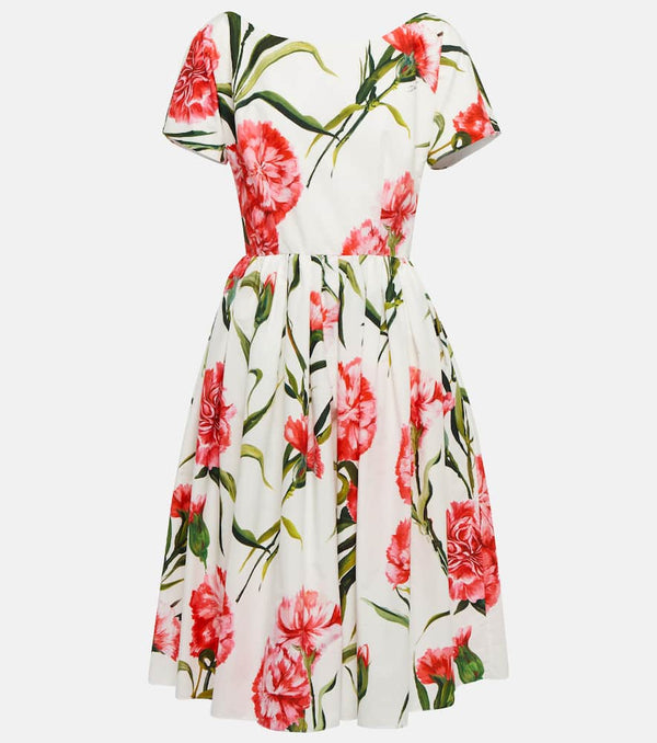 Dolce & Gabbana Floral A-line cotton midi dress