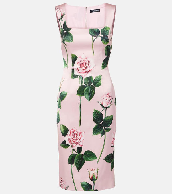 Dolce & Gabbana Floral satin cocktail dress