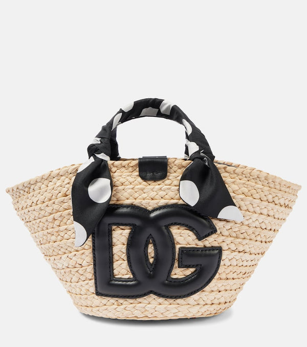 Dolce & Gabbana Kendra DG Small raffia basket bag