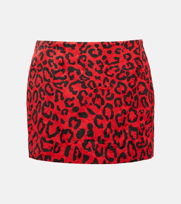 Dolce & Gabbana Leopard-print brocade miniskirt