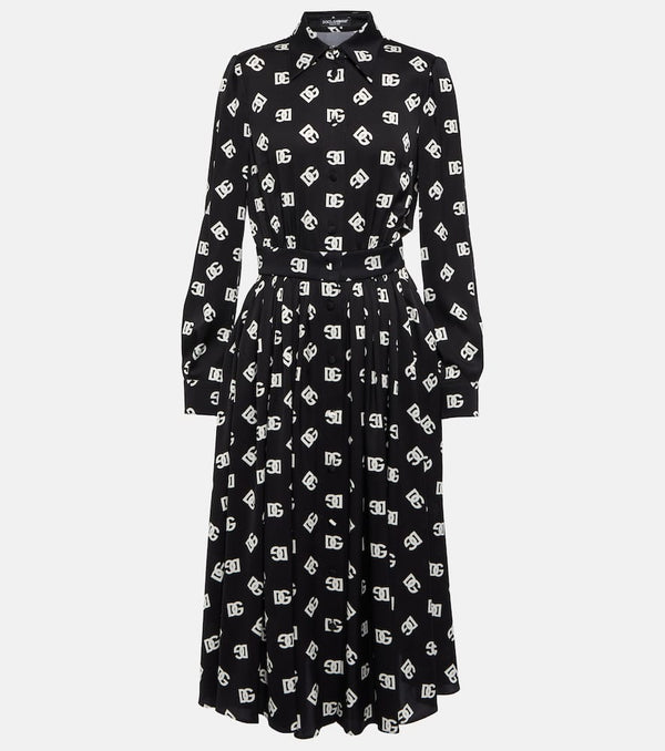 Dolce & Gabbana Logo silk-blend midi dress