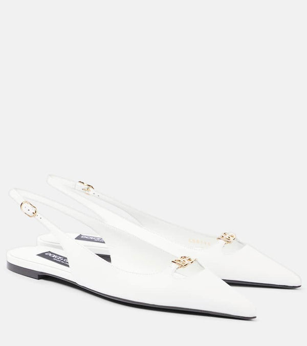 Dolce & Gabbana Lollo leather ballet flats