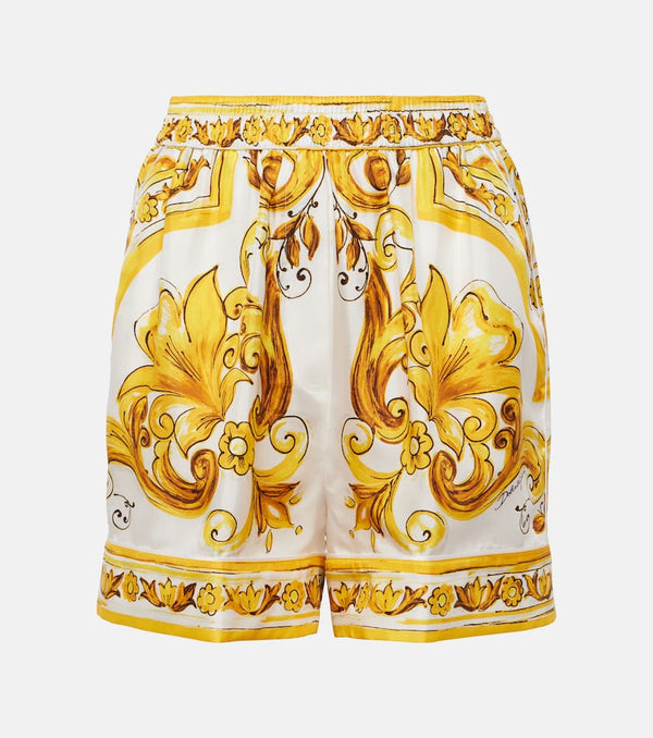 Dolce & Gabbana Majolica silk shorts