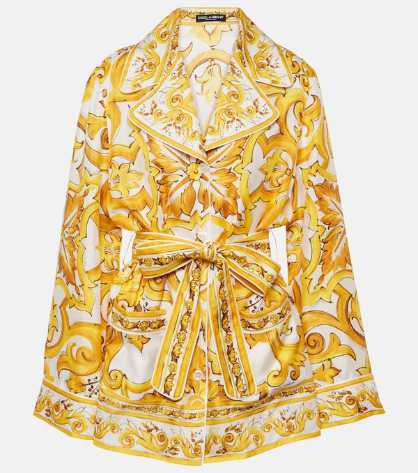 Dolce & Gabbana Majolica silk twill blouse