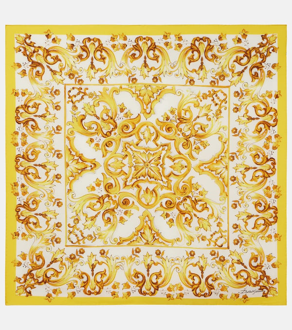 Dolce & Gabbana Majolica silk twill scarf