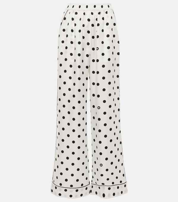 Dolce & Gabbana Polka-dot silk twill pajama pants