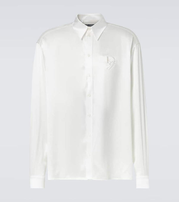 Dolce & Gabbana Silk satin tuxedo shirt