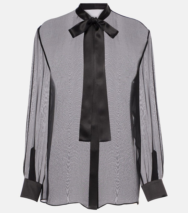 Dolce & Gabbana Tie-neck silk blouse