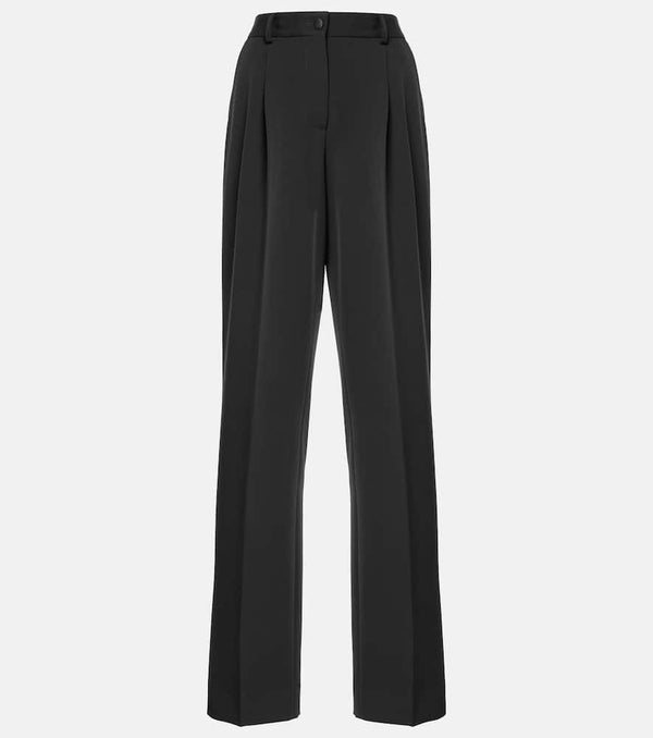 Dolce & Gabbana Wool and silk wide-leg pants