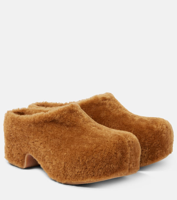 Dries Van Noten Faux fur clogs