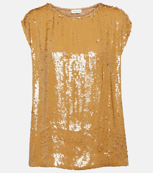 Dries Van Noten Sequined top