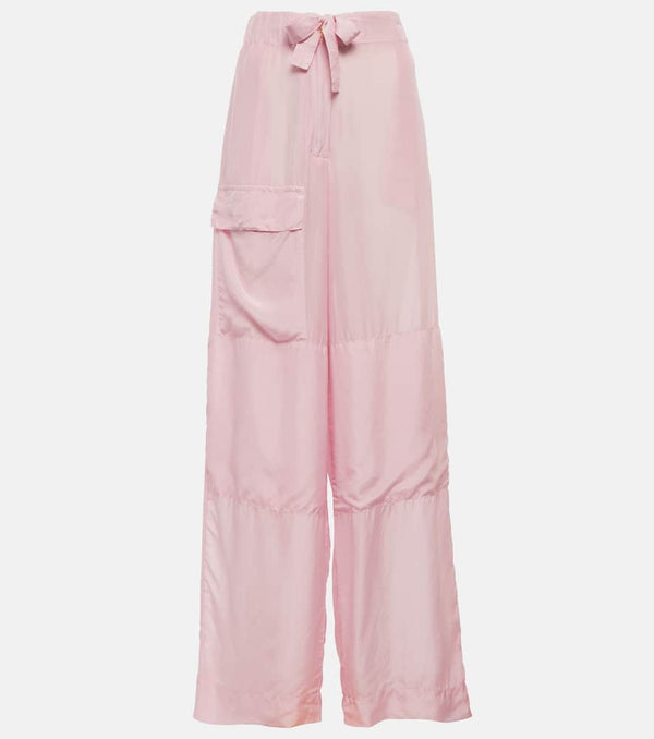 Dries Van Noten Silk wide-leg pants