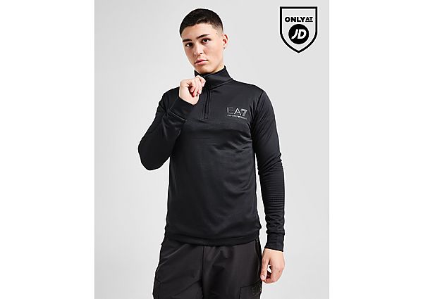 EA7 Emporio Armani 1/2 Zip Tech Top  Black