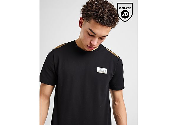 EA7 Emporio Armani 7 Lines Pique T Shirt  Black