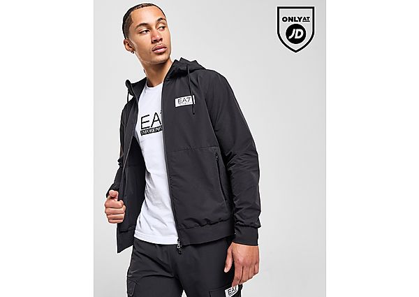 EA7 Emporio Armani Badge Tech Full Zip Hoodie  Black