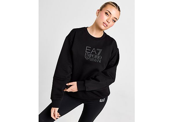 EA7 Emporio Armani Box Logo Crew Sweatshirt  Black