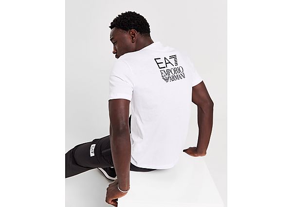 EA7 Emporio Armani Carbon Block Logo T Shirt  White