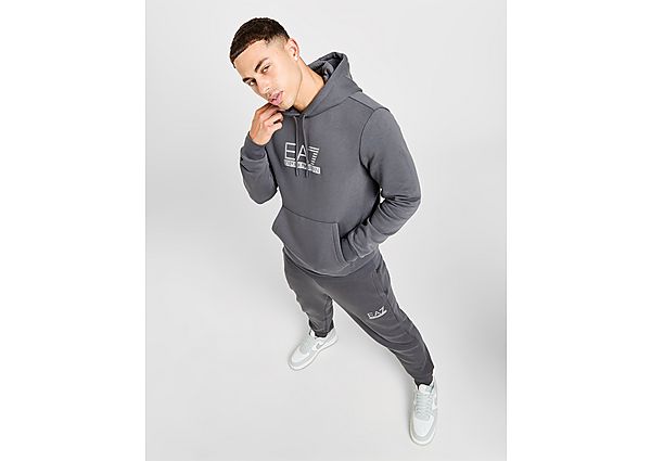 EA7 Emporio Armani Carbon Logo Hoodie  Black