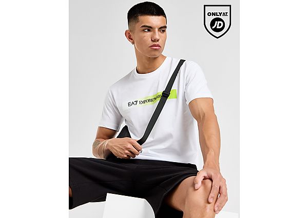 EA7 Emporio Armani Chest Tape T Shirt  WHITE