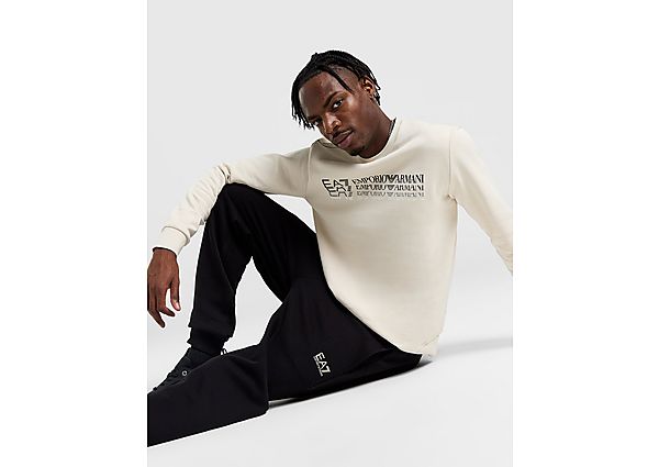 EA7 Emporio Armani Fade Crew Tracksuit  Stone