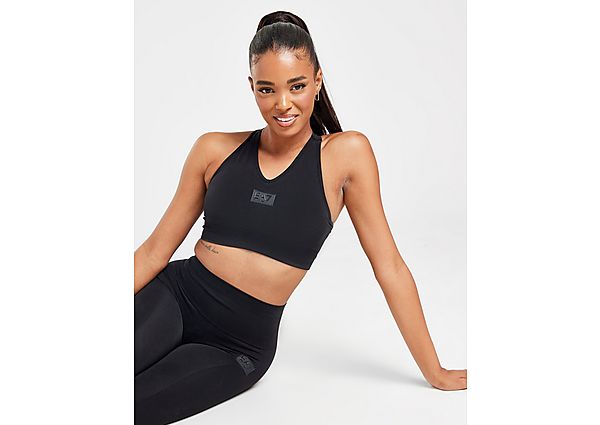 EA7 Emporio Armani Seamless Chevron Sports Bra  Black