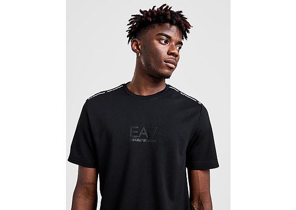 EA7 Emporio Armani Shoulder Tape T Shirt  Black