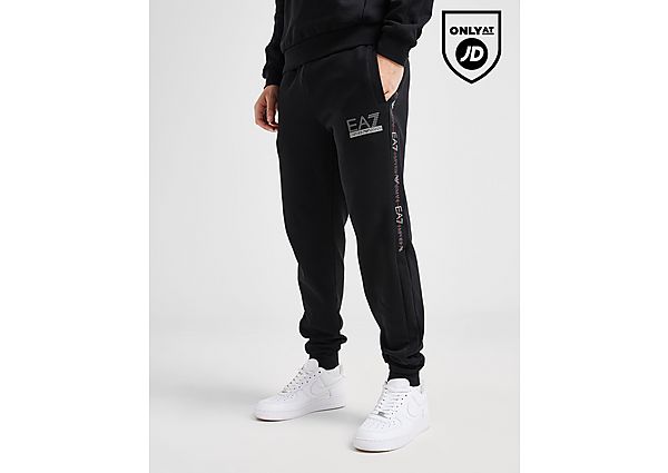 EA7 Emporio Armani Tape Logo Joggers  Black