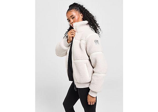 EA7 Emporio Armani Teddy Full Zip Jacket  White